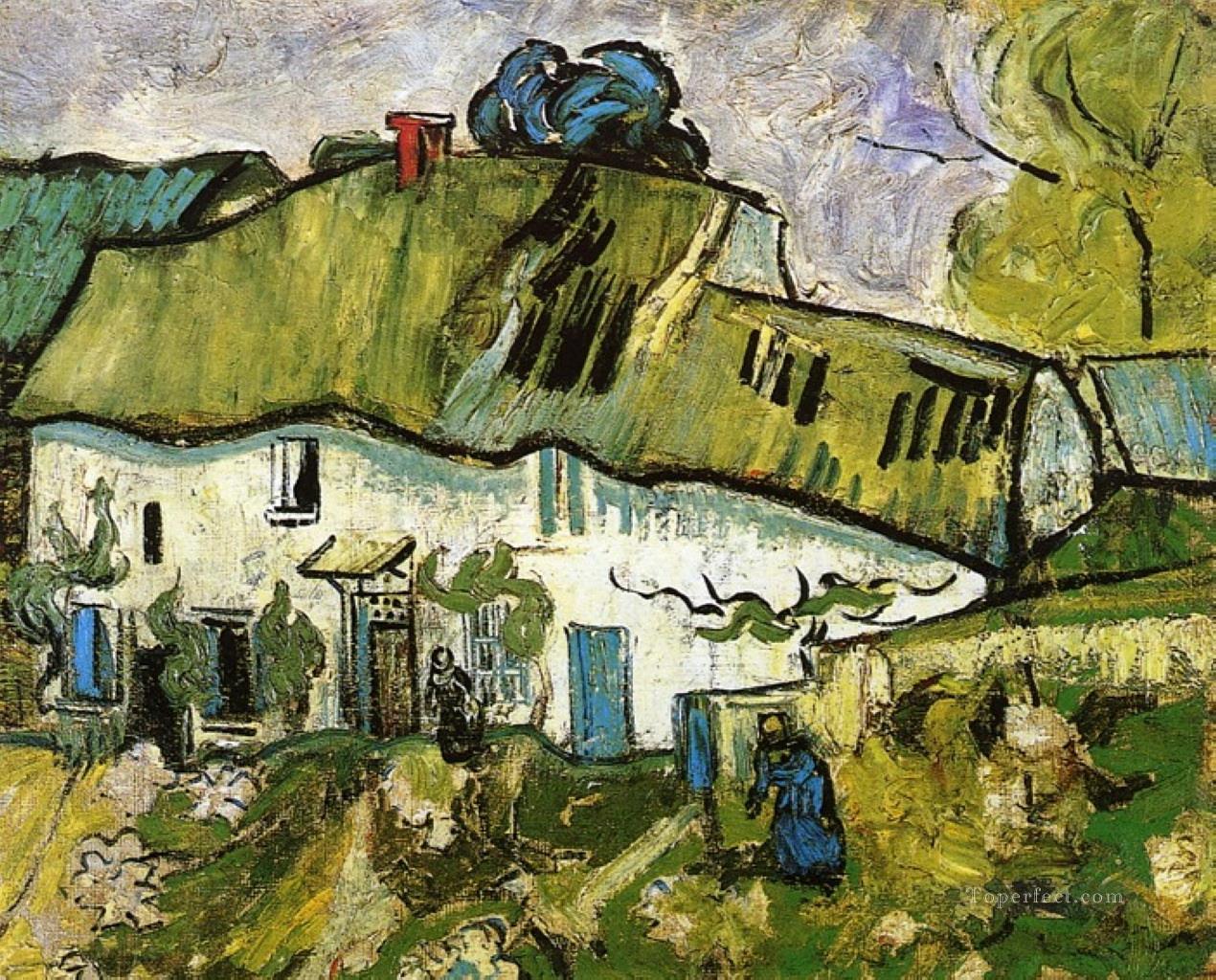 Farmhouse with Two Figures Vincent van Gogh Oil Paintings